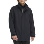 Dockers Men's Wool Melton Two Pocket Full Length Duffle Coat, Navy, Small