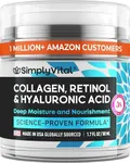 SimplyVital Collagen, Retinol & Hyaluronic Acid Cream - Anti-Aging Face Moisturizer for Face, Neck & Décolleté - Made in USA, Daily Moisturizer Face Cream - 1.7 fl.oz.