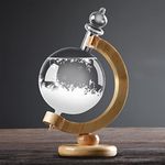 Viitech Storm Glass Weather Forecaster, Globe-Shaped Weather Glass Weather Station, Decorative Crystal Ball Weather Predictor for Office Desktop Home Decorative Weather Glass