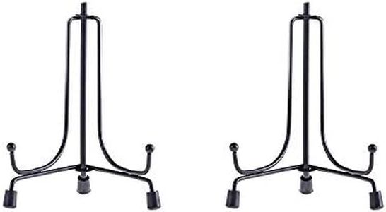 LIONWEI LIONWELI 4inch(2pack) Upgraded Anti-Slip Iron Plate Display Stand Black Easel Display Stand Photo Holder Stand,Displays Picture Frames, Decorative Plates, and Artworks