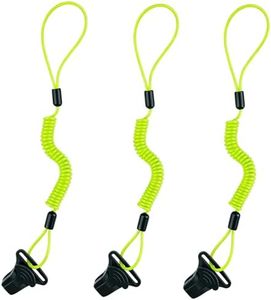 MELOTOUGH Coiled Lanyard,Hard Hat Lanyard with Clamp End,Hard Hat Tether,No Snag Design for Tools,Small Valuables,Weight Capacity 2lbs,Green
