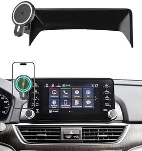 PZK Car Phone Mount for Honda Accord 2018 2019-2021 2022 Accessories 10th Gen Accord for 8-inch Screen 360° Rotation Magnetic 15W Fast Wireless Charger Cell Phone Holder Hand Free Not Affect Air Vent