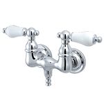 Kingston Brass CC34T1 Vintage Leg Tub Filler, Porcelain Lever Handle, Polished Chrome