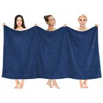 Cotton Paradise Oversized Bath Sheet, 100% Cotton 40x80 Clearance Bath Towel Sheet, Jumbo Large Bath Towel for Bathroom, Navy Blue Bath Sheet