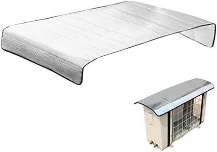 Climatiseur Exterieur pour Unités Murales, Housse Protection pour Climatiseur avec Sangle Fixation en Nylon, Anti-UV & Étanche, Feuille D'aluminium Réfléchissante, Isolation