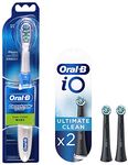 Oral-B Set of 2 iO Ultimate Clean Brushes Black & Cross Action Battery Powered Toothbrush