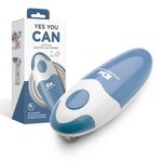 Kitchen Mama Auto 2.0 Electric Can Opener: Blade Opens Almost Any Can Pop or Soda Can - Automatic, Hands Free, Safe, Smooth Edge, Lid Remover, Battery Operated, Cordless, YES You CAN (Morandi Blue)