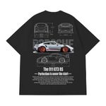 The Insane Shell Collection | The 911 Gt3 Rs Unisex Oversized Boxy Tshirt | Col24 D1. (In, Alpha, 3Xl, Black)