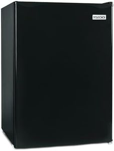Igloo 2.6 Cu.Ft Mini Fridge with Freezer- Single Door Compact Refrigerator with Glass Shelves for Homes, Dorms & Offices- Keep Snacks, Drinks & Frozen Foods Cool with Temperature Control Fridge- Black