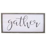 P. Graham Dunn Gather Script 33.25 x 15.25 Wood Farmhouse Frame Wall Plaque