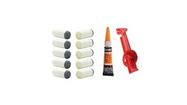 LINDBERGSPORTS Billiards Snooker and Pool 10mm Slip On Cue Tip 10 Pieces + 1 Piece Glue + 1 Piece Tip Repair