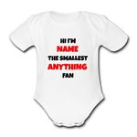 Custom Fan Babygrow INSTANT PREVIEW - See What You are Buying Support your Team Movie TV Show Music Artist