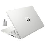 HP Stream 14" HD Laptop, Intel Celeron N4120, 4GB RAM, 128GB eMMC, Intel UHD Graphics, Webcam, 1 Year Office 365, Silver, Win 11 S, 128GB Hotface USB Card