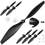 6 Sets Hanaive Spare RC Plane Propellers RC Airplane Carbon Fiber Nose Cone Compatible with TR-C285G RC Plane and TR-C385 4 Channel Remote Control Airplane with Propeller Savers and Adapters