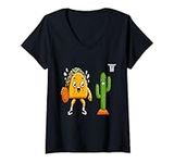 Womens Taco Baseball Cinco De Mayo Mexican Fiesta Boys Men Kids V-Neck T-Shirt