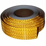 Tuyrchu Yellow Reflective Tape 2 inch X 66 FT for Bikes, Outdoor Waterproof Warning Conspicuity Reflector, Night Safety Sticker for Car Trailer