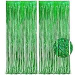 Green Tinsel Curtain Party Backdrop