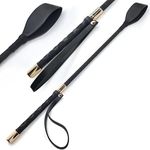 Keedolla 18" Riding Crop English Whip with Wrist Strap, Horse Whip Jump Bat Equestrianism Horse Crop for Training, Tournament, Shows - Double Slapper