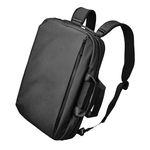 Elements Tech Brief Pro - Versatile Crossbody, Shoulder, Briefcase, and Backpack Laptop Bag - Fits 16-Inch MacBook Pro, Black