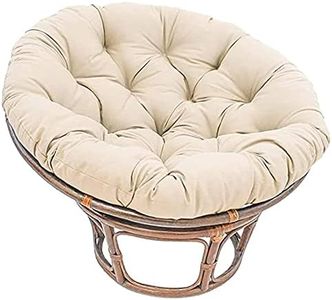 Generico cuscinoPapasan Cuscino da Pavimento in Vimini per Esterni Cuscino da Altalena Rotondo Morbido e Addensato Beige 100x100 cm
