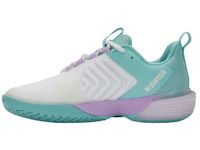 K-Swiss Women's Ultrashot 3 Tennis Shoe, Brilliant White/Angel Blue/Sheer Lilac, 8.5