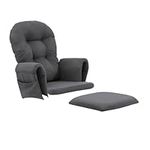 5 in 1 Removable Glider Rocker Cushions Set Rocking Chair Cushions for Rocker Chair & Ottoman Washable Cover,Dark Gray