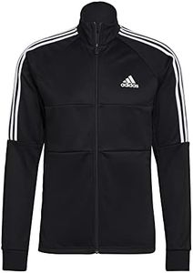 adidas Men's AEROREADY Sereno Cut 3-Stripes Slim Track Top, Black/White, X-Large
