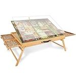 Truwheelz Puzzle Table with 4 Drawers, 3-Tilt Adjustable, Portable LAP_DESK for Adults