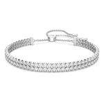 Swarovski Subtle bracelet, White, Rhodium plated