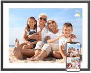 17"-Electronic-Picture-Frame Large Digital Photo Frame - Dual WiFi Digital Picture Frame 32GB, Touch Screen, Motion Sensor, Full Function, Share Photo Video via App Email, Free Cloud, Wall Mountable