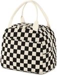 Bluboon Lunch Bag for Women Men Cute Corduroy Lunch Tote Bags Reusable Insulated Lunch Box Large Capacity Reusable Insulated Cooler for Work Picnic or Travel (Corduroy Checkered), 0249