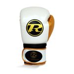 Ringside Boxing Pro Fitness Glove Synthetic Leather Glove Metallic White/Black/Gold