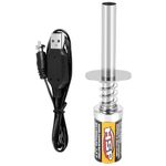 Caoruiy RC Nitro 1.2 V 1800Mah Rechargeable Glow Plug Igniter DC USB Charger for Gas Nitro Engine Power 1/10 1/8 RC Car