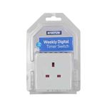 STATUS Timer Switch | 7 Day Digital Timer Light Switch | White UK Plug | S7DDT2