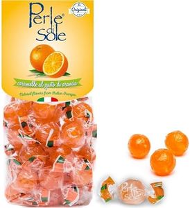 Perle di Sole Italian Orange Hard Candy Made in Italy - Italian Hard Candy Individually Wrapped - Orange Candies - Orange Drops (7.05 oz | 200 g) Italian Gifts From Italy