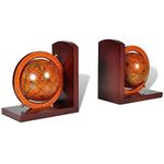 vidaXL Bookstand World Map Globe Classic A Pair Bookend Office Stationery