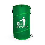 Gigco21 Collapsible Garden Waste Bag - Pop up Yard Waste 33 Gallon Bin with Drain Hole and Handle - For Gardening or Camping