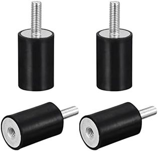 uxcell Rubber Mounts 4pcs M6 Male/Female Vibration Isolator Shock Absorber, for Garage Motor Air Compressor Car Boat Bobbins, D20mmxH30mm