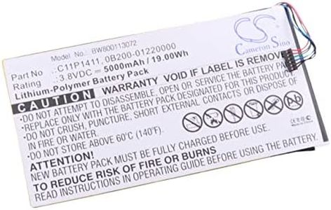 vhbw Li-Polymer Batterie 5000mAh (3.8V) pour Tablette, Netbook ASUS MeMo Pad 10 ME103K, K01E, ME0310K 1B comme C11-P1411, C11P1411, 0B200-01220000.