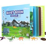 Kidology Montessori Quiet Book For Toddlers|Montessori Busy Book For Kids To Develop Learning Skills|Montessori Learning Homeschool Preschool Educational Activity Book Toys (Dinosaur)|Multicolor