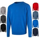 Island GREEN Men's Men's Raglan Sleeve Knit Jumper Sweater, Marine, L UK