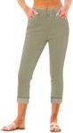 GRAPENT Women's Stretch Jeans Women Western Outfit Womens Trouser Jeans High Waisted Stretchy Jeans for Women Denim Jeans Womens Denim Jeans Color Army Green - Acid Wash Size XXL XX-Large