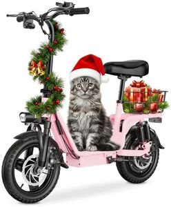 INSDRGN Adults Electric Scooter with Seat, 48V 10.4AH Foldable Electric Scooter,14" Tires,750W Motor,20MPH, 28-Mile Long Range and Dual Disc Brakes,330lbs Max Load (Pink)