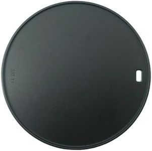 Round Pizza Steel 12" - Reversible 3D Cast Creates Gorgeous Crusts, Enamelled Cast Iron Pizza Baking Stone for Oven, Round Griddle, Speed & Even Heating Baking Steel Griddle