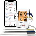 ThermoPro TP25 Bluetooth Meat Thermometer with 4 Temperature Probes Smart Wireless Digital Cooking Food BBQ Thermometer for Grilling Smart Oven Thermometer Rechargeable Smoker Thermometer