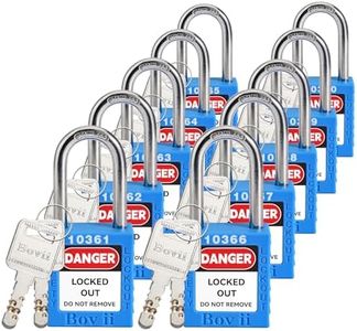 Boviisky 10 Pcs Blue Safety Padlock