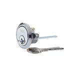 Yale Replacement Rim Cylinder, Suitable for Doors, 4 Keys Provided, P-chrome, 4 Keys, 38 - 57 mm