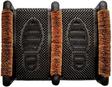 Ninamar Mud Scrubber Rubber Brush Mat - Scrub & Scrape Muddy Shoes