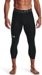 Under Armour Men's Armour HeatGear 3/4 Leggings , Black (001)/Pitch Gray, Large