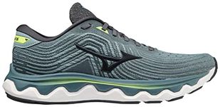 Mizuno Men's Wave Horizon 6 Running Shoes, Smoke Blue Ebony Neolime, 8.5 UK